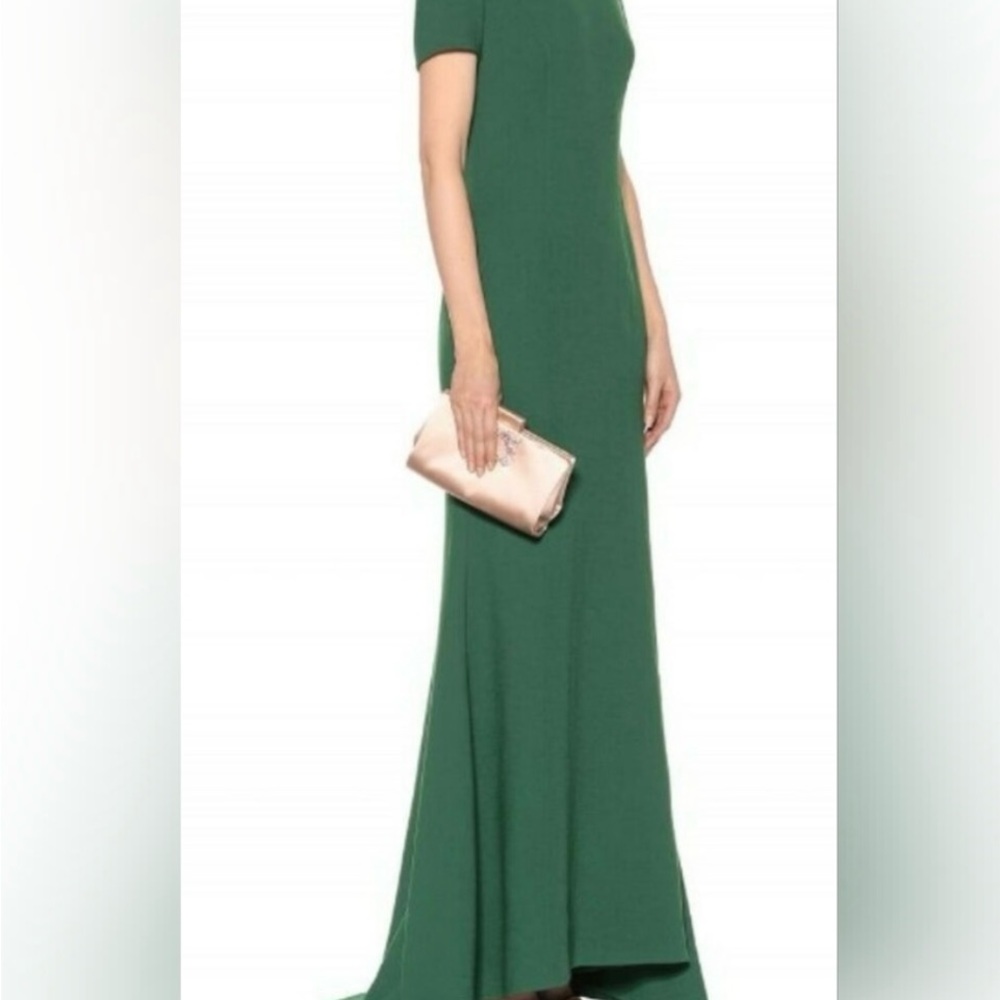 Oscar de la Renta Green Sheath Dress for Wedding Guests - Picture 4 of 12